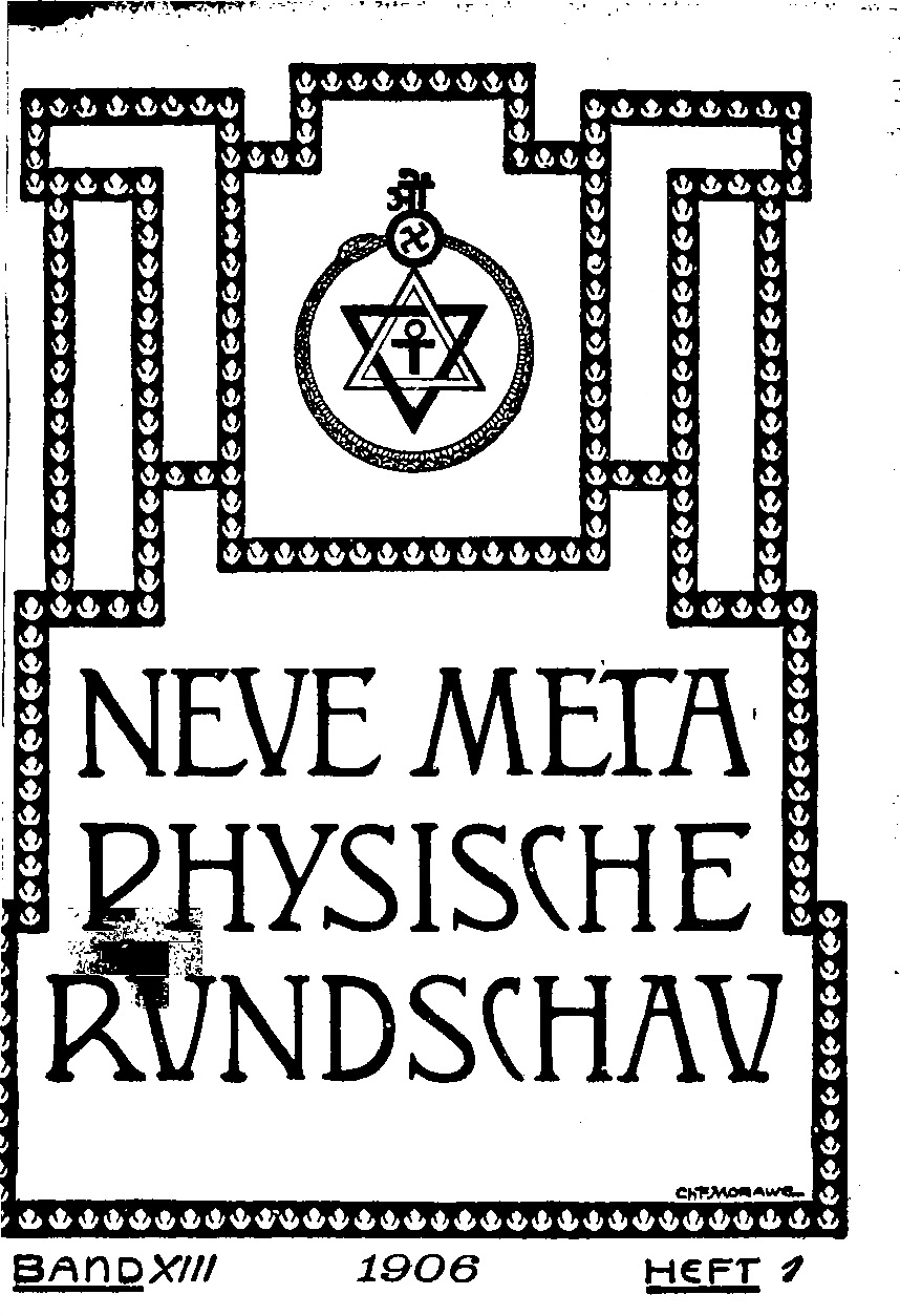 Cover from Neue metaphysische rundschau 1906
